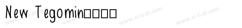 New Tegomin字体转换